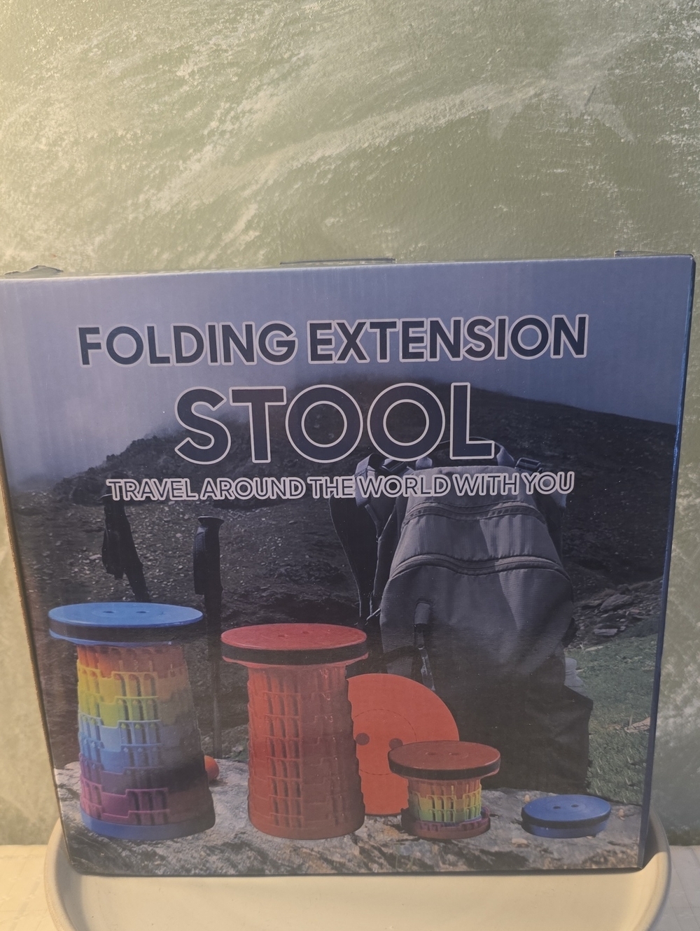 Folding Extension Stool - Multicolor Travel Stool, Camping, Fishing, Party New